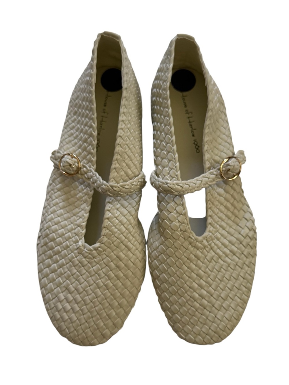 NWT House of Harlow 1960 Woven Bistro Ballet Flats Mary Jane Shoes Size 8.5